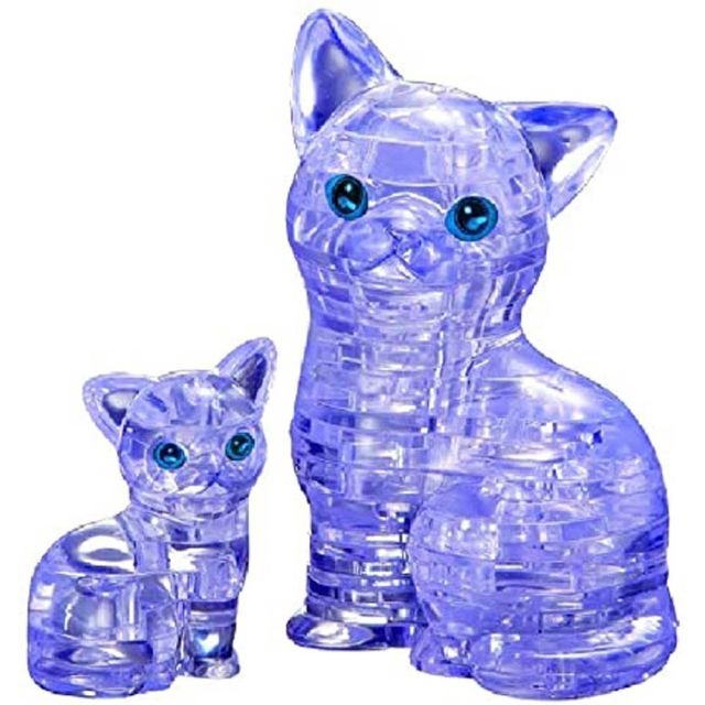 3D CRYSTAL PUZZLE CAT WITH KITTEN